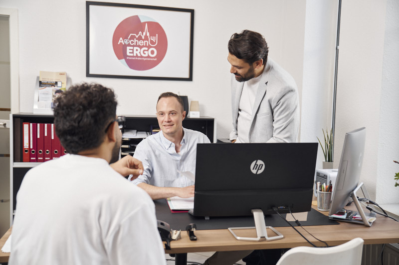 Content-Produktion im Büro 1